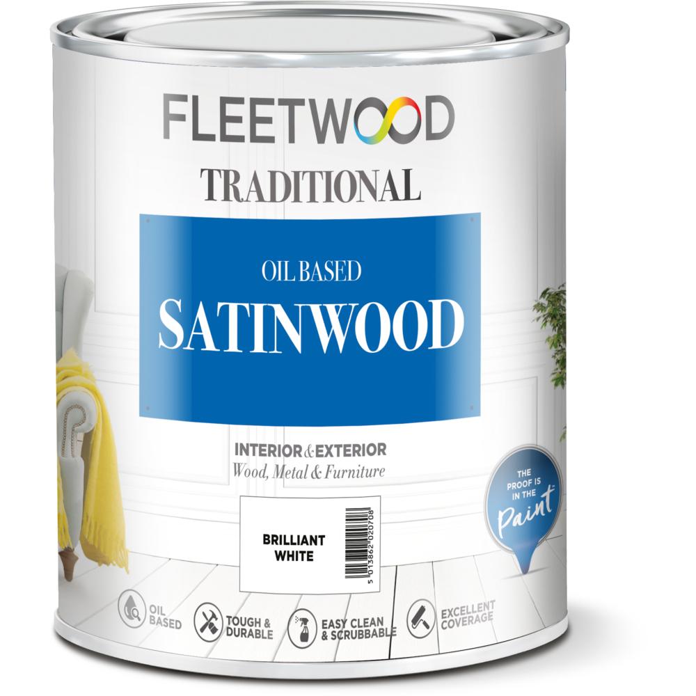 Fleetwood 1L Satinwood Brillaint White