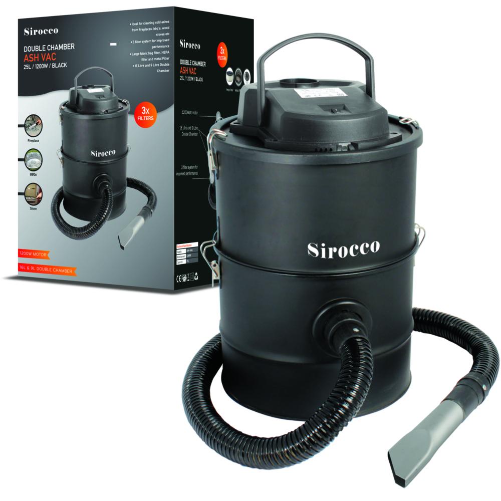 Sirocco - Double Chamber 3 Filter Ash Vac  - 25L
