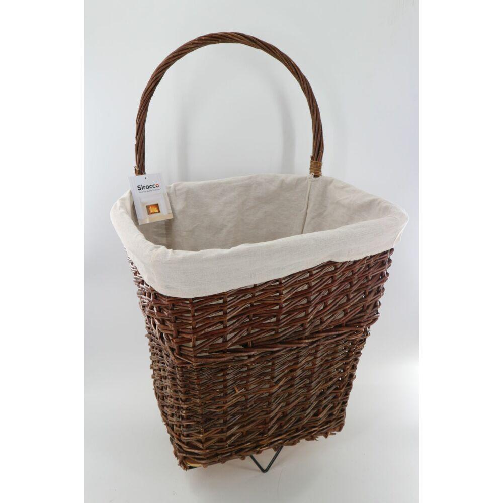 Sirocco - Willow Log Cart With Canvas Liner