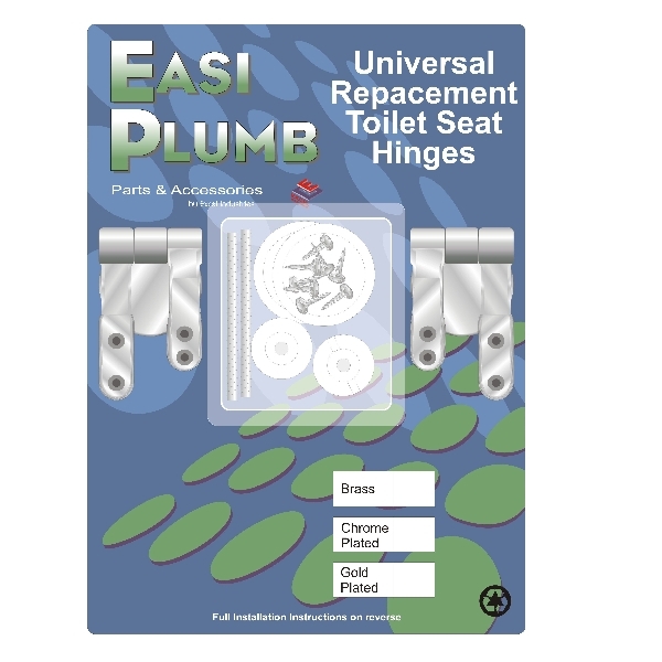 Easi Plumb Universal Toilet Seat Hinge Set Cp