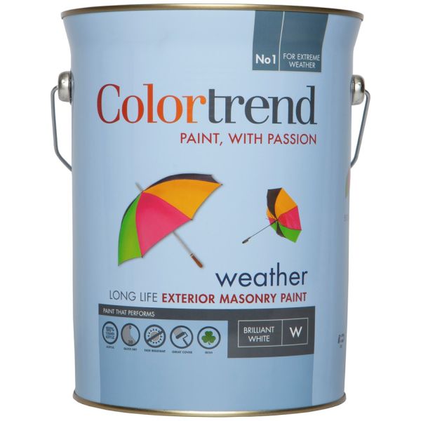 Colourtrend Exterior Masonry Paint 5L White