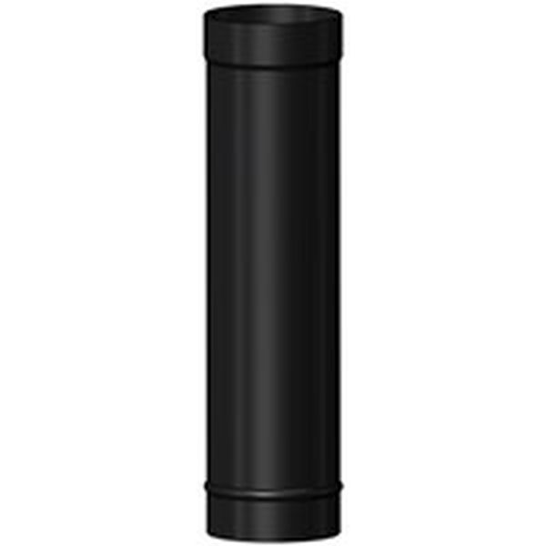 Mi Flue System 7 Solid Fuel Pipe 500 X 125mm Matt Black