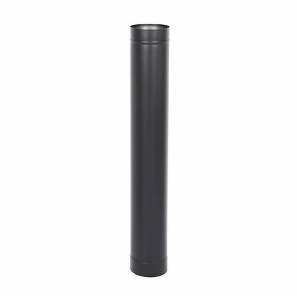 Mi Flue System 7 Solid Fuel Pipe 1000 X 125mm Matt Black