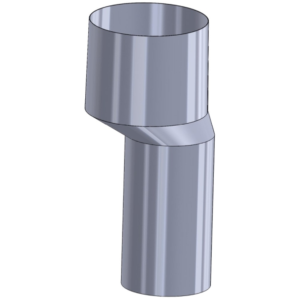 Solid Fuel Flue Pipe Reducer S/S 125mm - 200mm C/W 75mm Offset