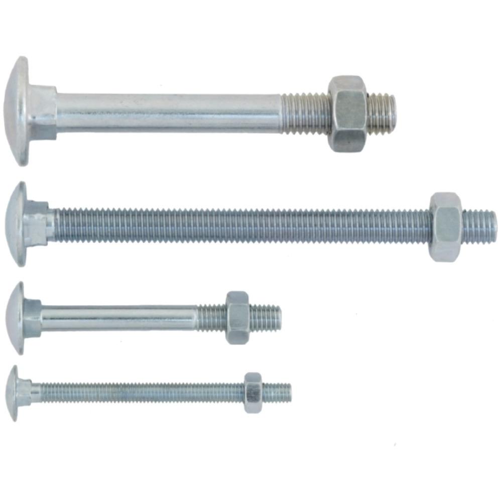 Tucks - Csh Bolt & Nut Zinc Plated Din603 M12X180mm