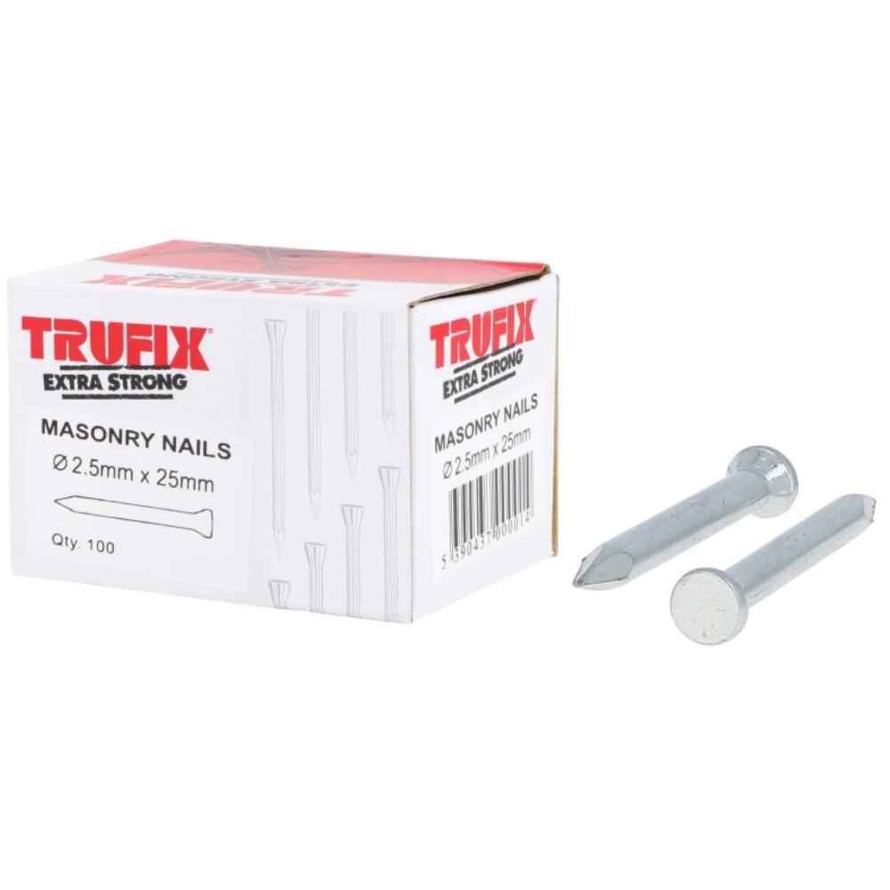 Trufix Masonry Nails 100Pc - 3.5X75mm