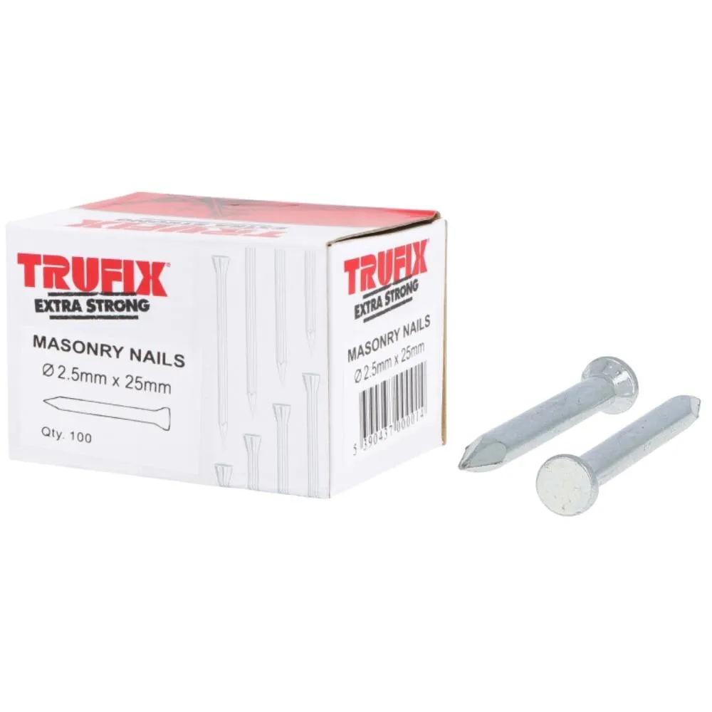 Trufix Masonry Nails 100Pc - 3.5X75mm