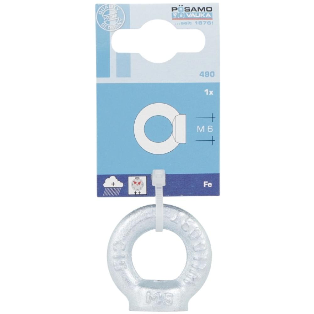 Posamo Eye Nut M8 20mm Id Din 582 Zinc Plated