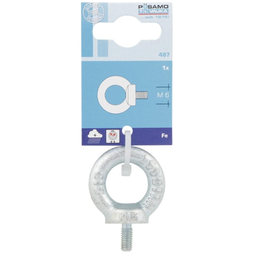 Posamo Eye Screw M6 Id 20 Din 580 Zinc Plated