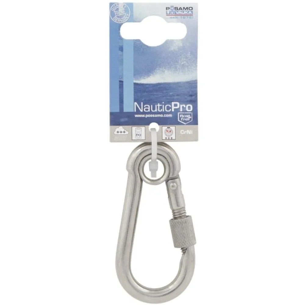 Posamo 100mm Snap Hook Grade 316 Screw & Eyelet
