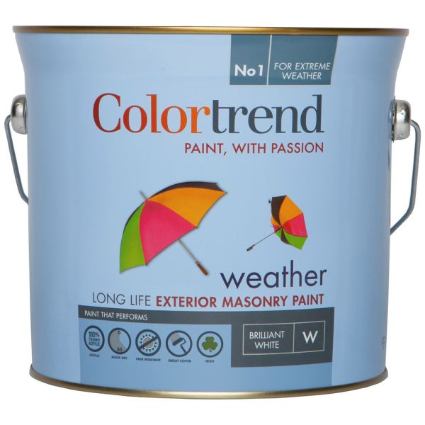 Colourtrend Exterior Masonry Paint 3L White