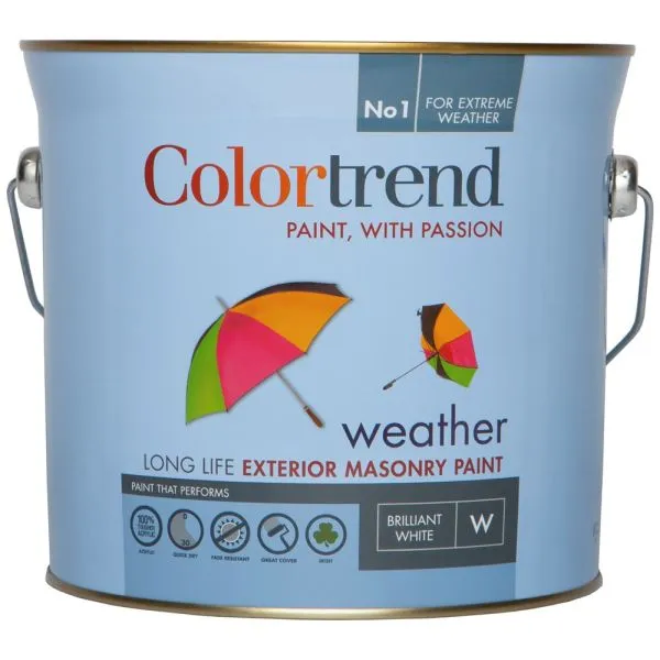 Colourtrend Exterior Masonry Paint 3L White