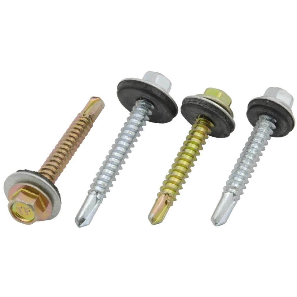 Tucks - Hex Self Drill 2 Point Screw 100Pce With Washer 5.5X105mm