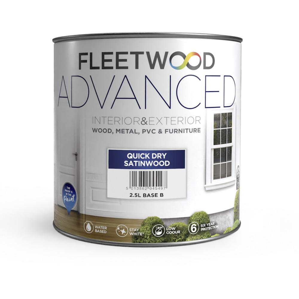 Fleetwood 1L Advanced Quick Dry Satinwoodwood Brilliant White