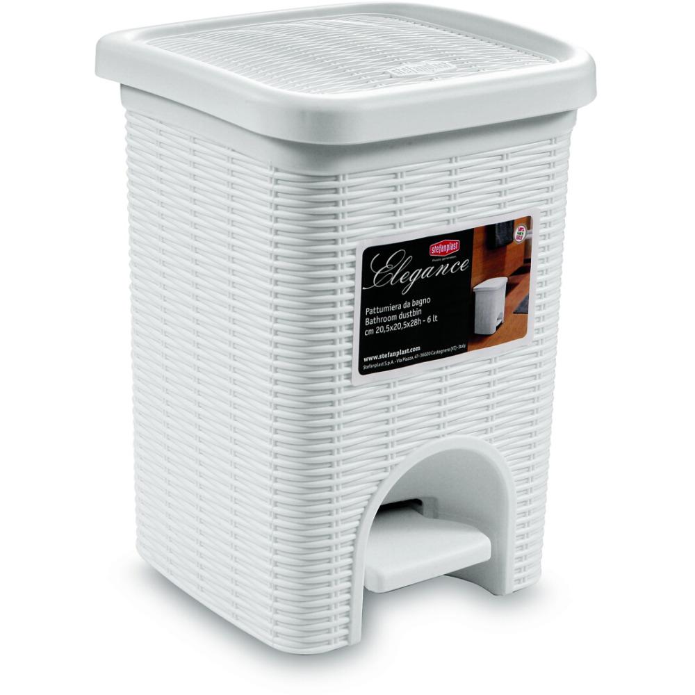 Elegance Dustbin Small 6L White