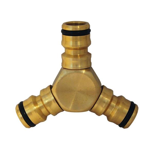 Ck Interlock Brass 3 Way Hose Connector G7907Y