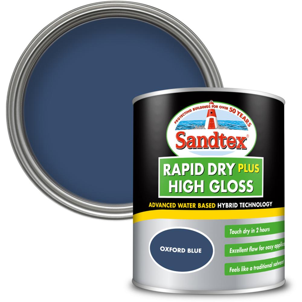 Sandtex Rapid Dry Gloss Oxford Blu 750ml