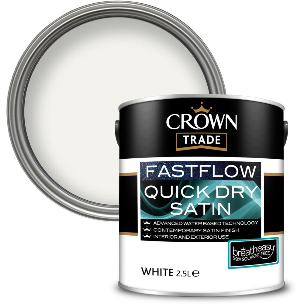 Crown Trade Fastflow Qd Satin White 2.5L