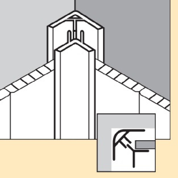Dumatrim Universal Pvc Corner Aluminium Dark Grey