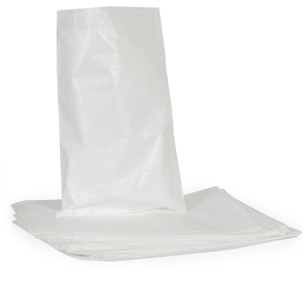 Plain White Rubble Bags - 77cm X 50cm