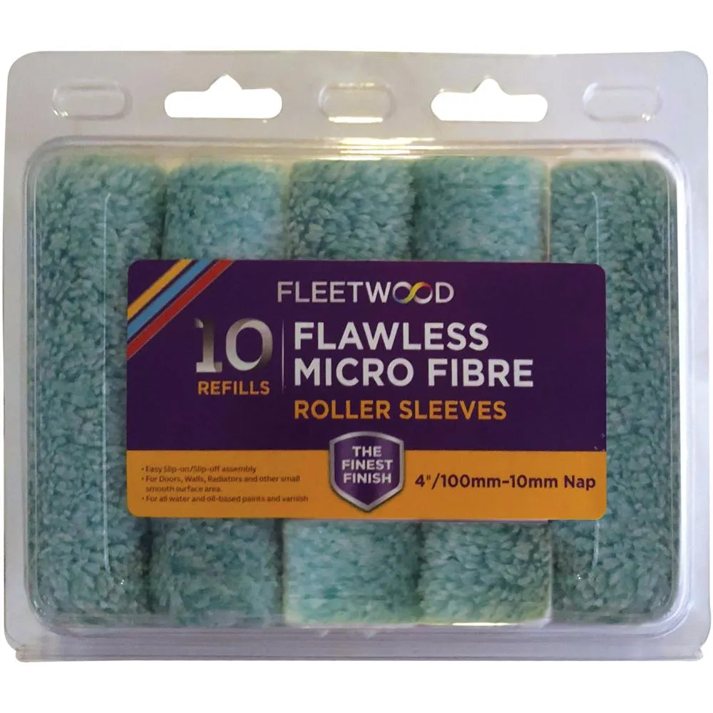 Fleetwood 4" Flawless Microfibre Sleeve 10Pk