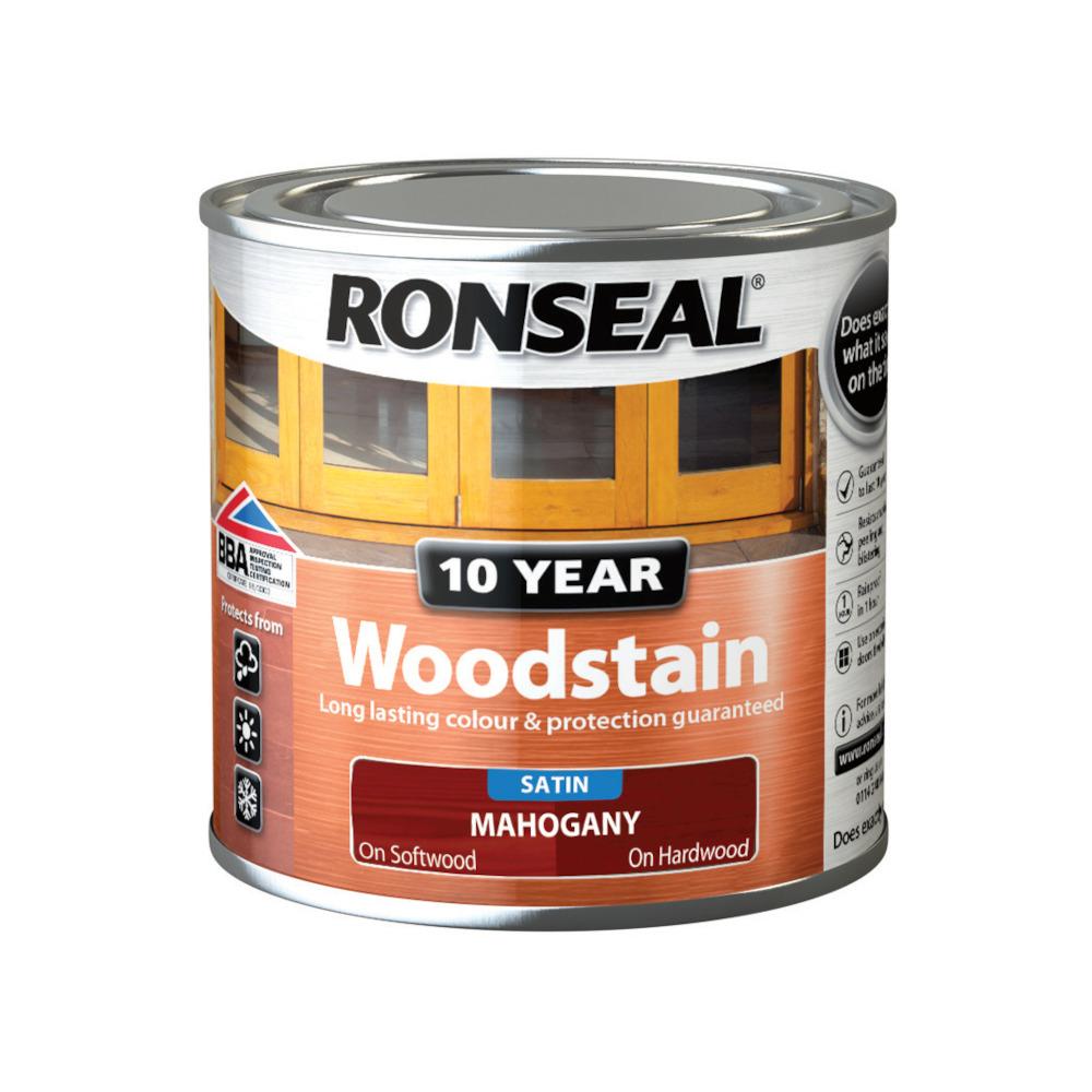 Ronseal 10 Year Woodstain Mahogany Satin 250ml