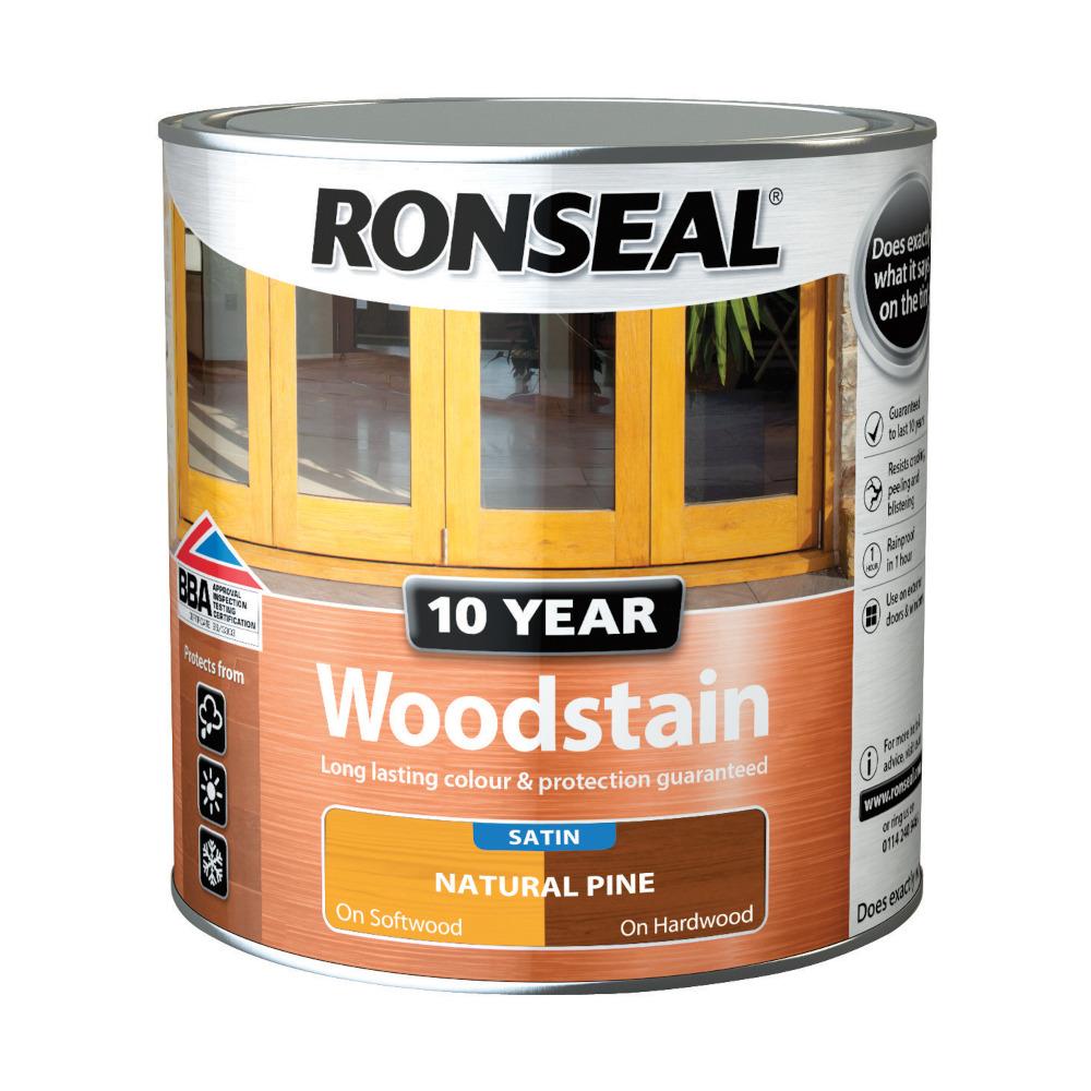 Ronseal 10 Year Woodstain Natural Pine Satin 750ml