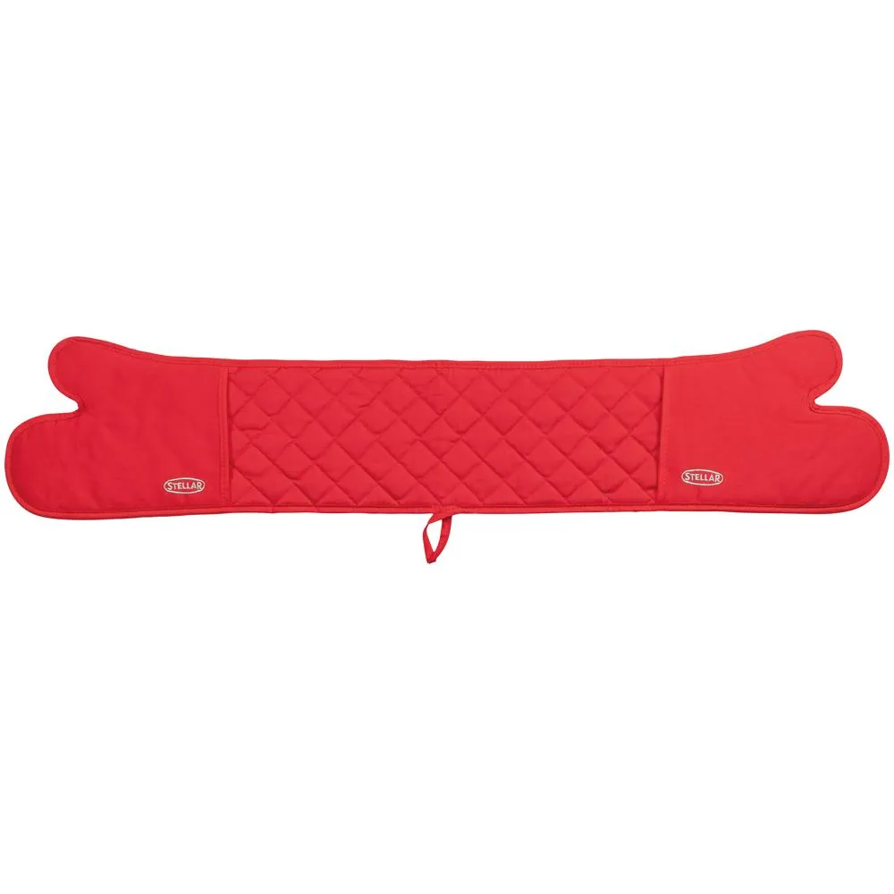 Stellar Textiles, 93cm Double Oven Glove, Red