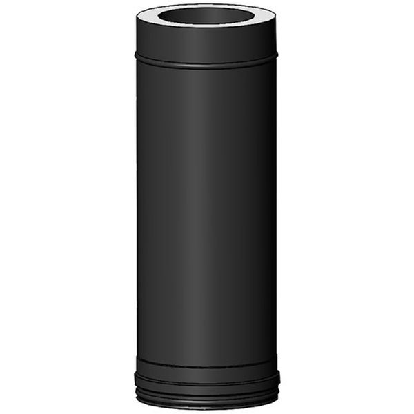 System 2 Twin Wall Insulated Flue Pipe 125mm X 500mm Black