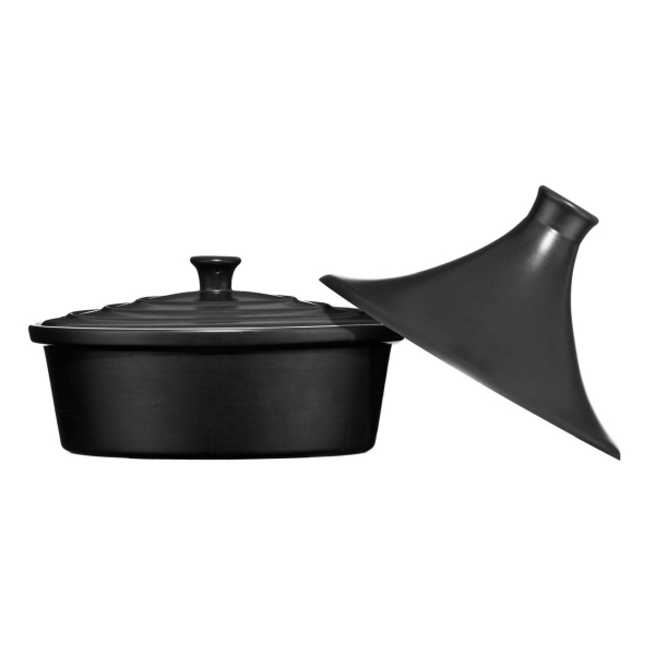 Tagine Casserole Matt Black Stoneware Ovenlove Dish 2 In 1