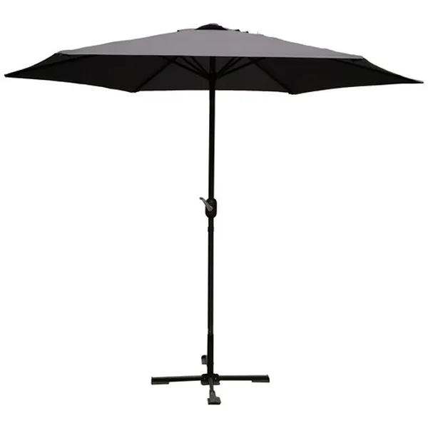 2.7M Aluminium Parasol Crank & Tilt - Charcoal