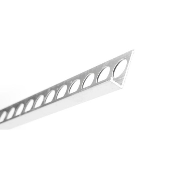Trojan Straight Edge Tile Trim 15mm 2.5M Silver Polished