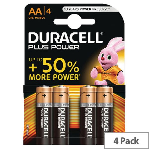 Duracell Plus Aa Batteries - 4 Pack