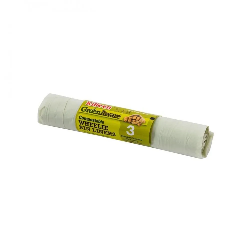 Killeen - Compostable 140L Wheelie Bin Liners - 3Pk