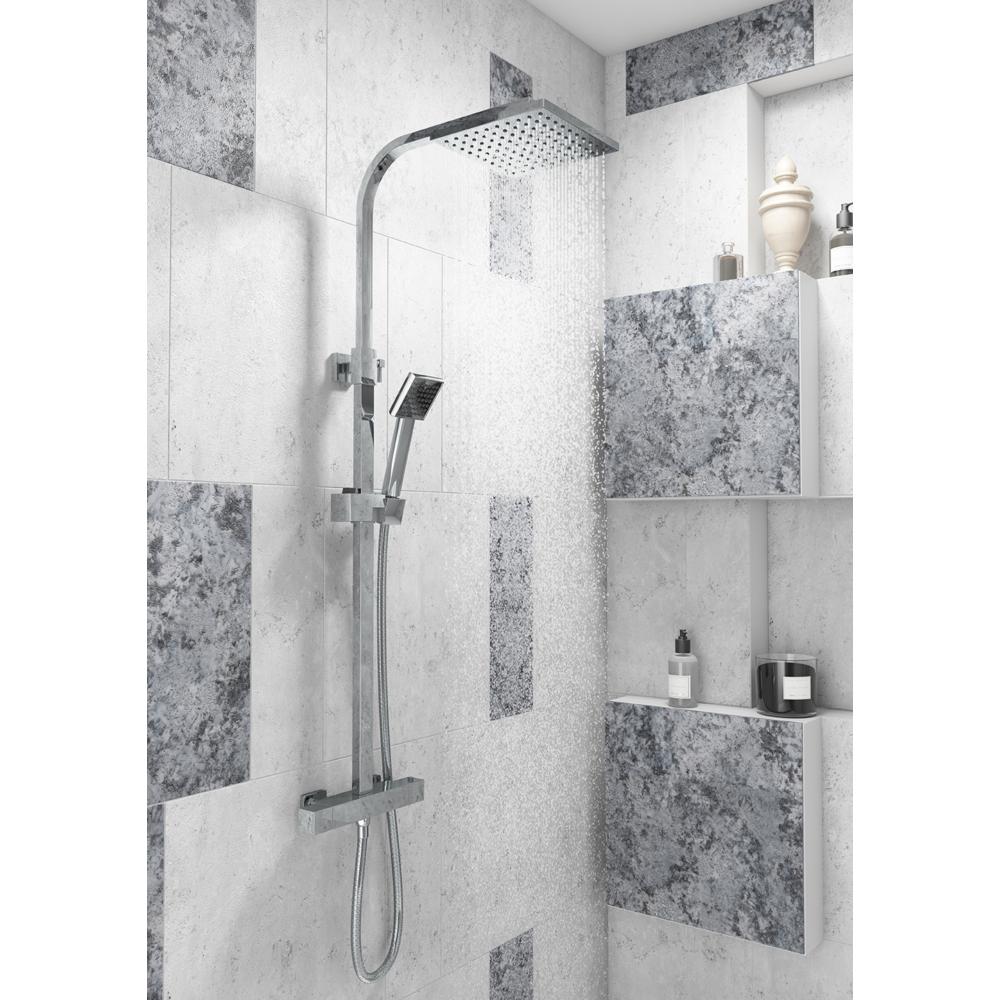 Thermostatic Bar Mixer Shower & Square Rainhead