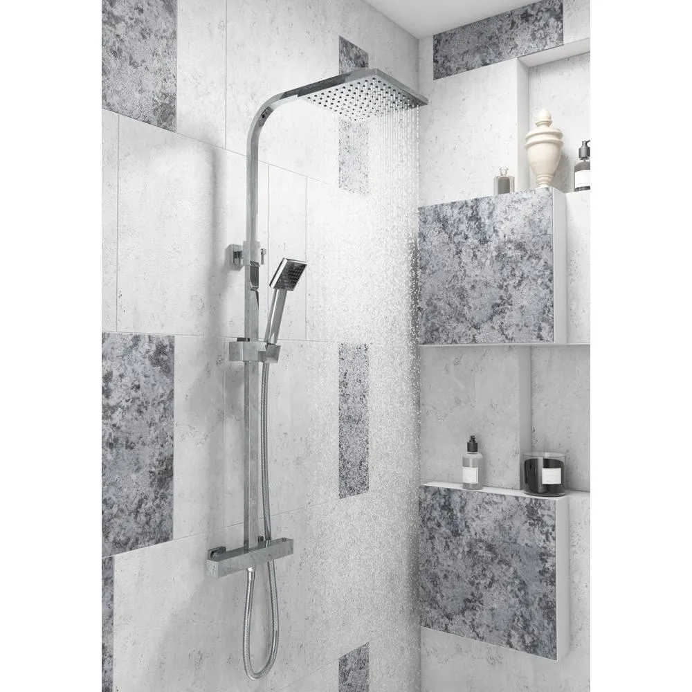 Thermostatic Bar Mixer Shower & Square Rainhead