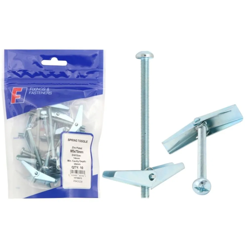 Forgefix Prepack Spring Toggle M5X75mm (Bag10)