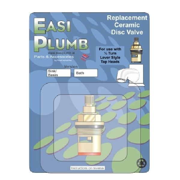 Easi Plumb Single 1/2" Replacement Ceramic Disc Valve - Red