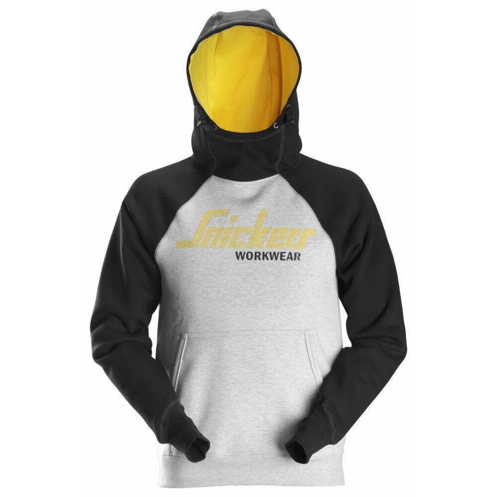 Snickers - Logo Hoodie - Grey MelangeBlack