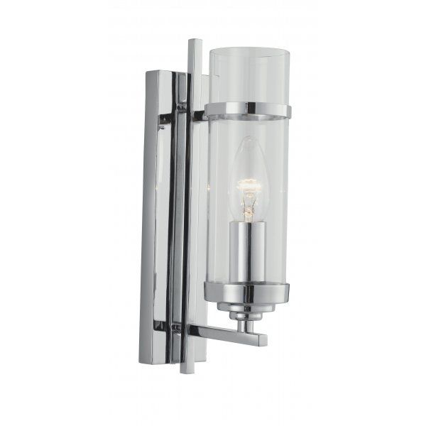 Milo 1 Light Switched Wall Light Polished Chrome