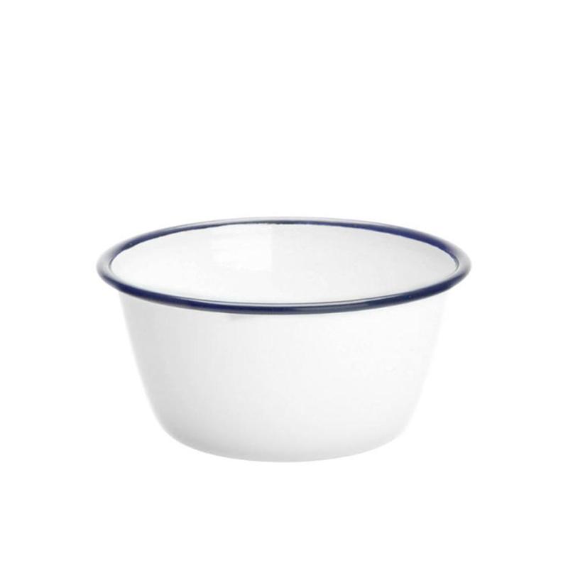 Falcon Enamel 16cm Pudding Bowl Blue Rim