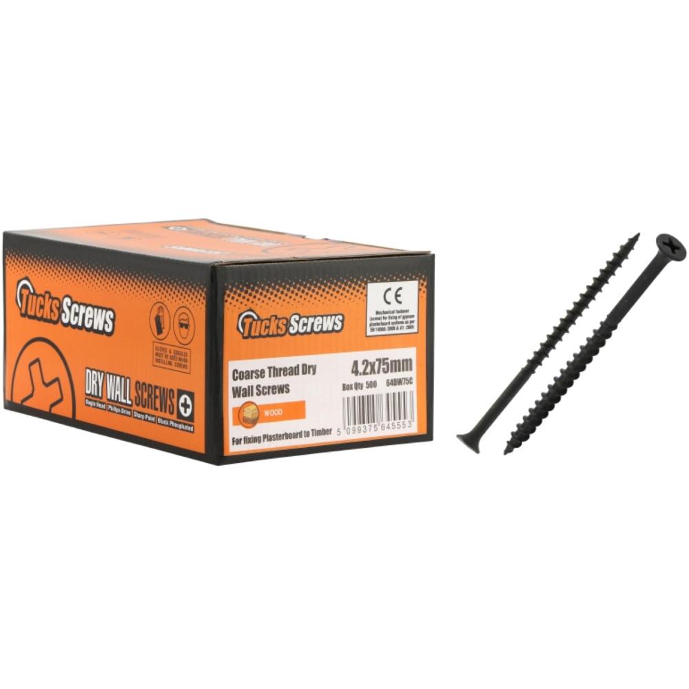 Tucks - Coarse Drywall Screw 500Pce 75X4.2mm