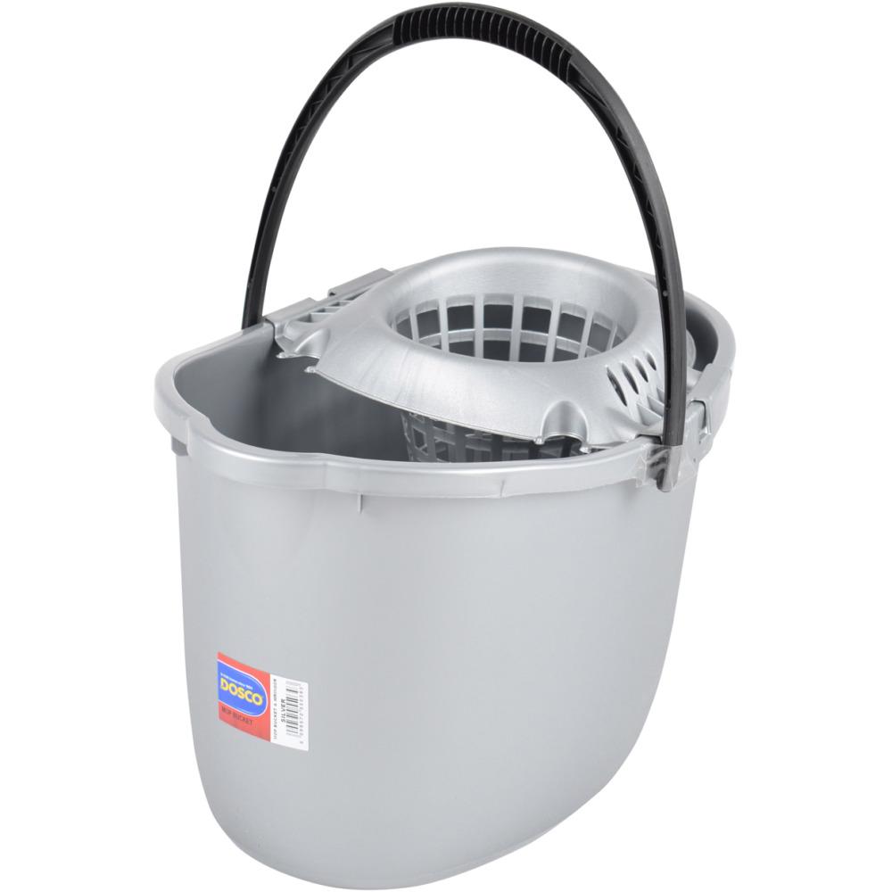 Dosco Plastic Mop Bucket And Wringer Silver