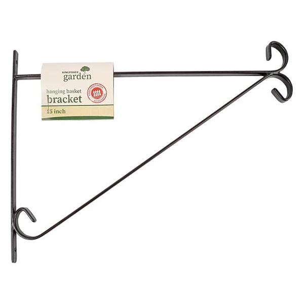 Black Hanging Basket Bracket 15"