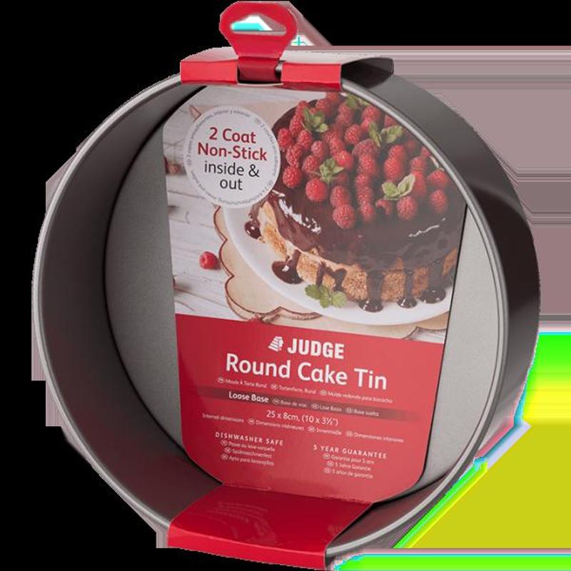 Judge Bakeware 10"/25cm Round Cake Tin Loose Base Non-Sti