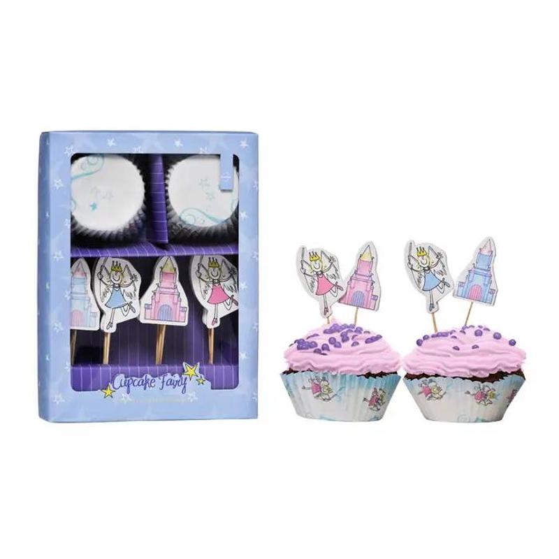 Fairy Cupcake Cases And Toppers Set 24Pcs Cupcake Cases/24Pcs Toppers