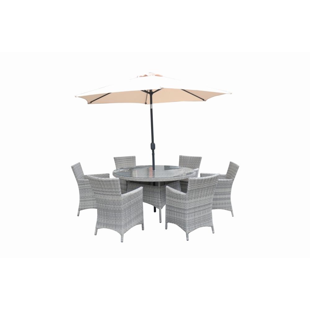 Capri 6 Seater Round Dining Set - 1.4M