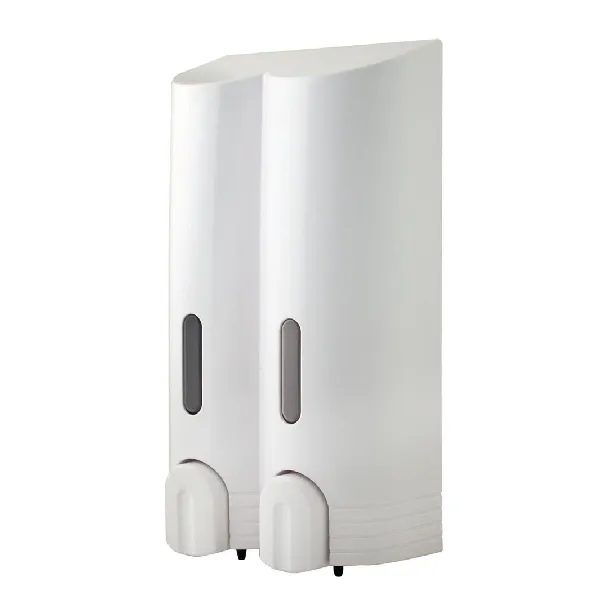Euroshowers Tall White Double Dispenser