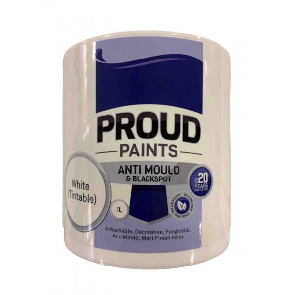 Proud Paint Anti-Mould & Blackspot Paint White Matt Finish 1L