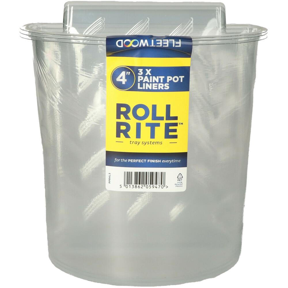 Fleetwood 4" Roll Rite Paint Pot Liners X 3Pk